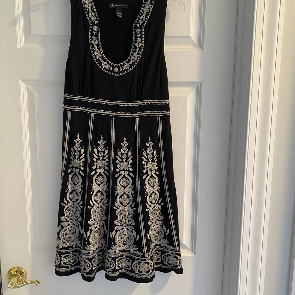INC Black Top with White Detailing